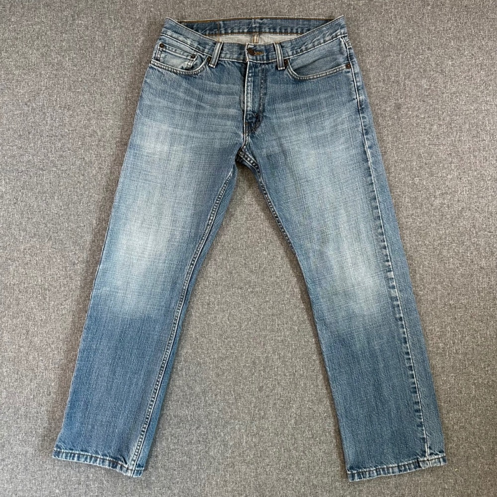 Levi's Jeans Mens 32x30 514 Straight Blue Faded Denim Cotton